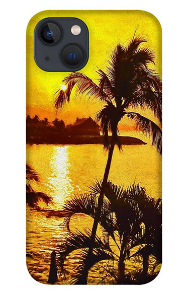 Sunset at Dolphin Cove Inn Manzanillo Mexico #2 iPhone 13 Case by Tatiana Travelways