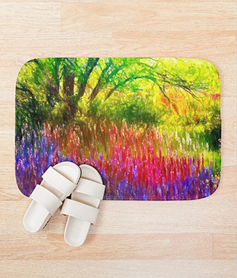 Spring in the park Bath Mat by travelways