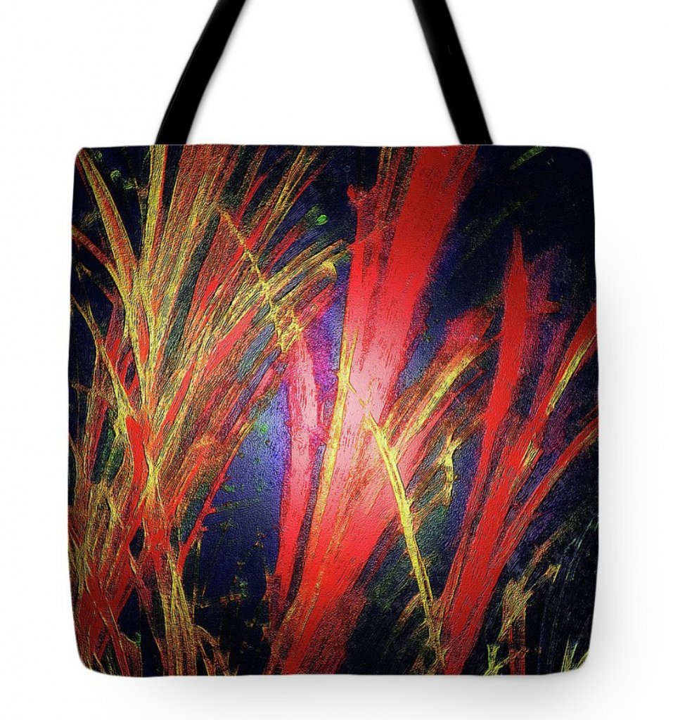 Happy glowing grass Tote Bag by Tatiana Travelways