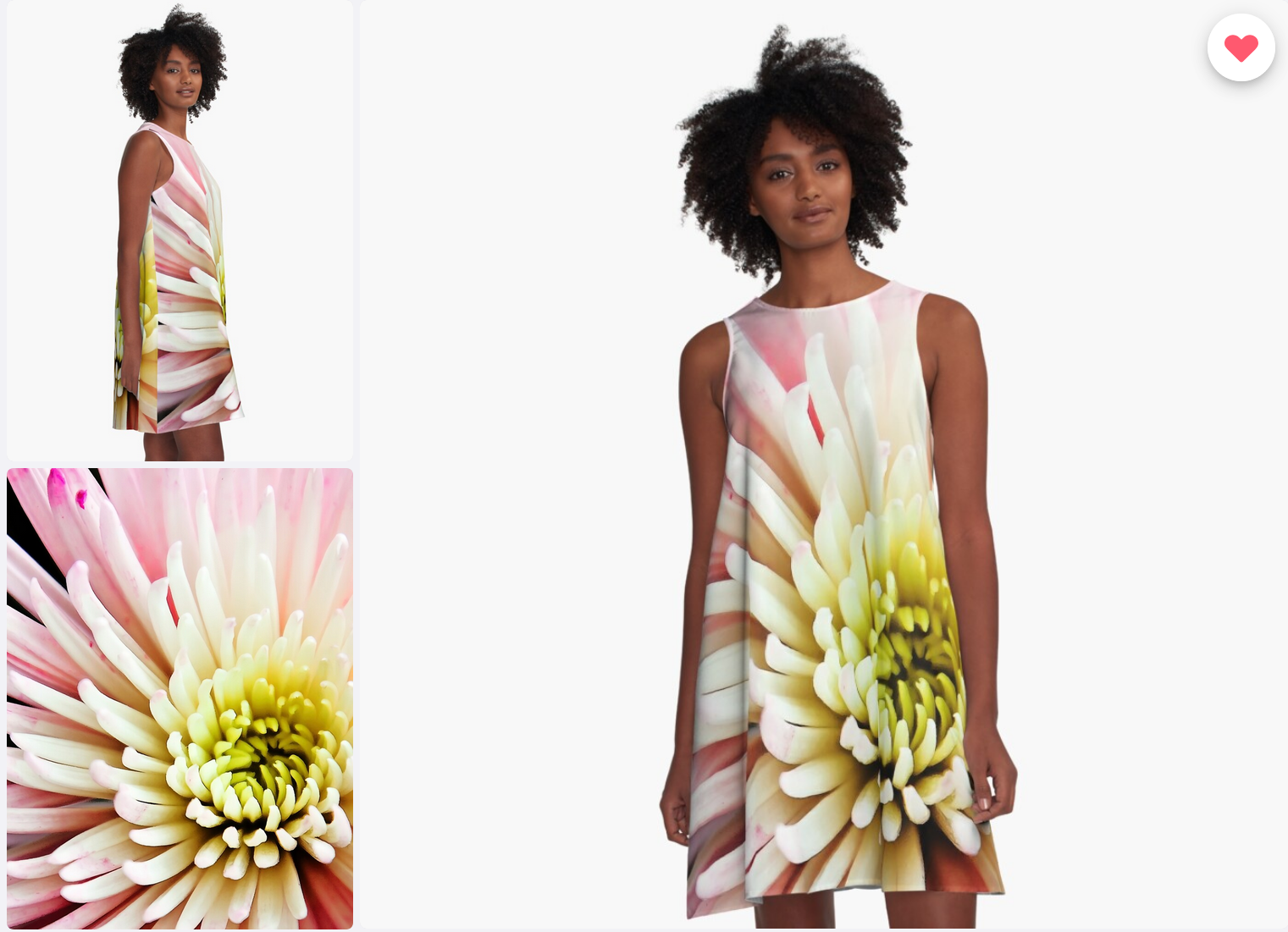 Blooming Chrysanthemum flower A-Line Dress