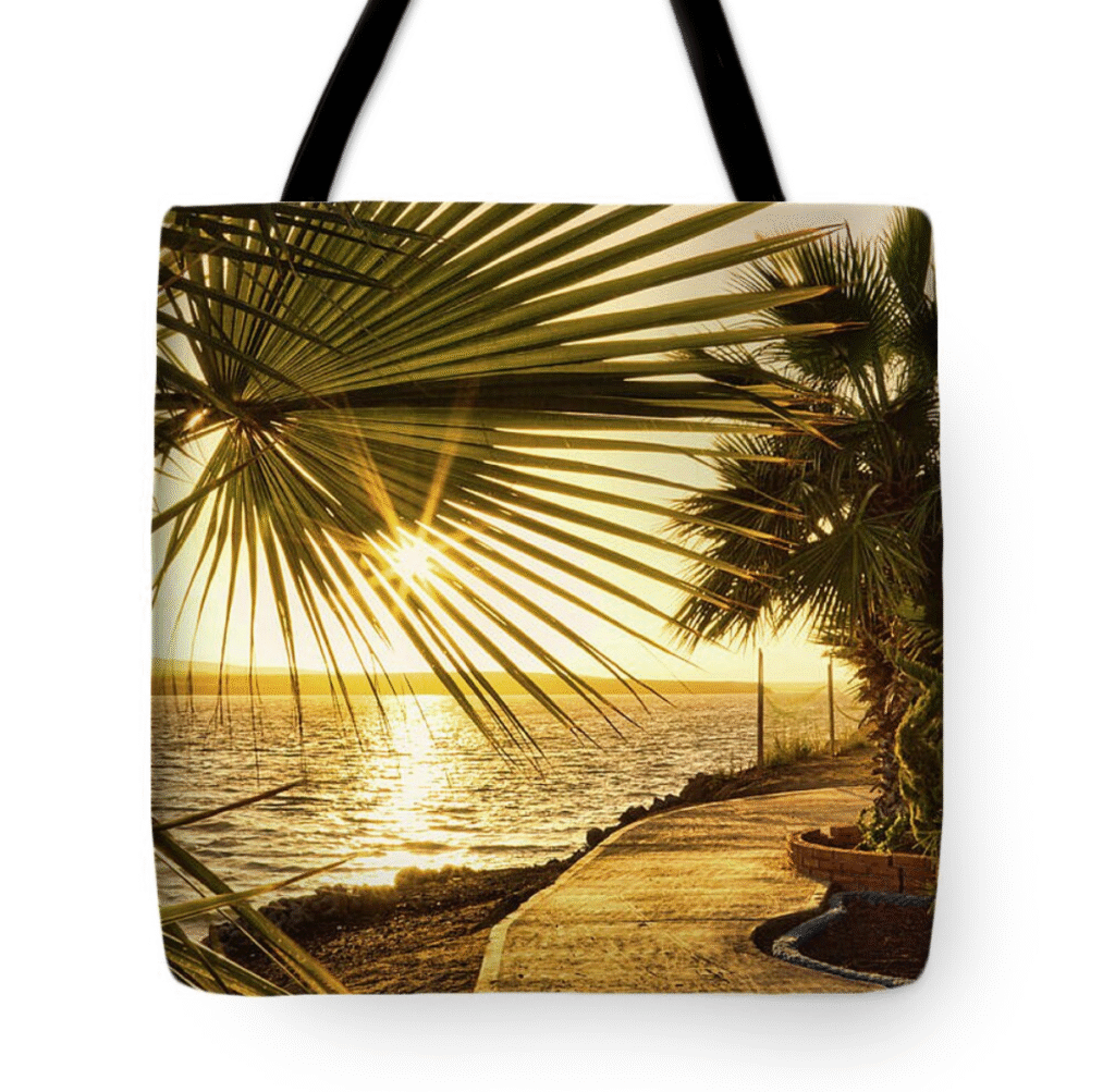 Sunburst Over The Water In San Quintin Baja California, Mexico Tote Bag Sunburst over the water in San Quintin Baja California, Mexico, by Tatiana Travelways