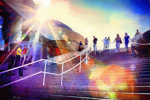 Sunburst over the Canadian Museum of Civilization Art Print by Tatiana Travelways