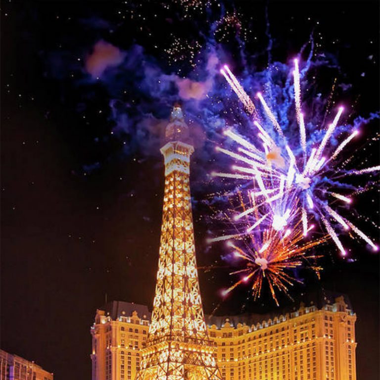 Fireworks over Paris Las Vegas